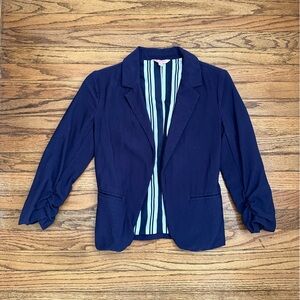 Candie's Dark Navy Women's/Juniors Blazer with Striped Lining - Size XS